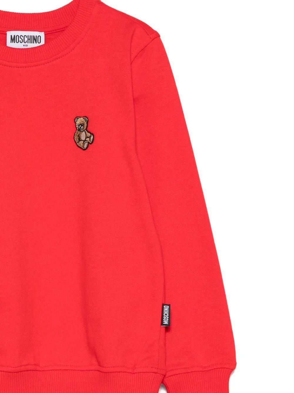 Felpa con logo Teddy Bear HRF08VLCA40 50109A MOSCHINO KID 