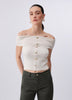 Knitted bardot top