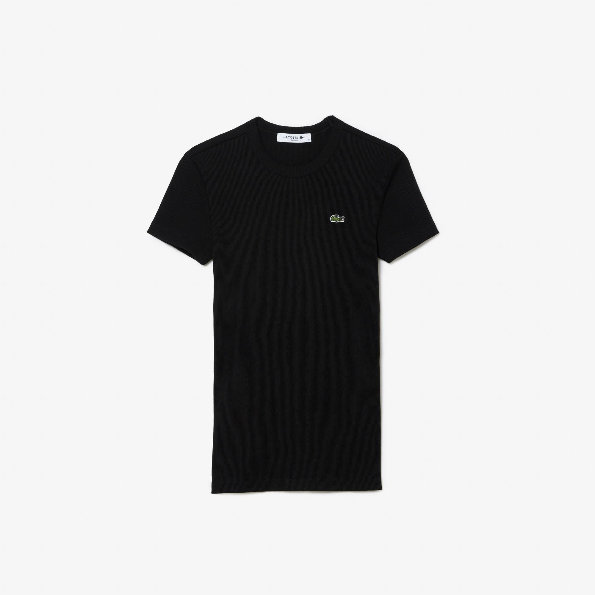 T-shirt in cotone a costine slim fit TF5538 031 LACOSTE 