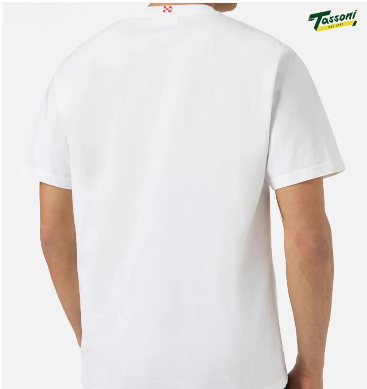 T-shirt Portofino bianca con ricamo Cedro Alle Tentazioni POT0001 00440L MC2 SAINT BARTH 