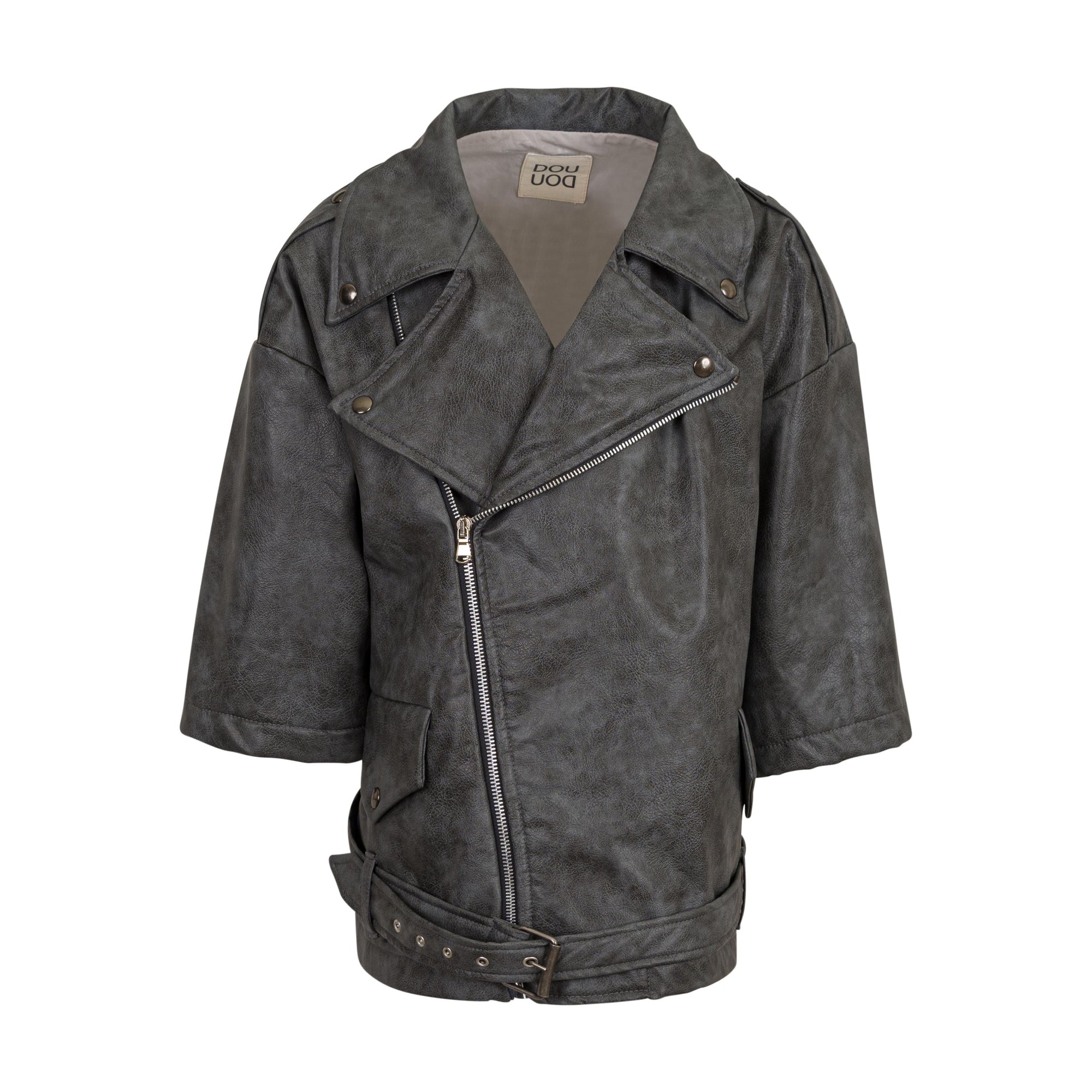 Chiodo over in ecopelle effetto vintage DW2P50 808 DOUUOD 