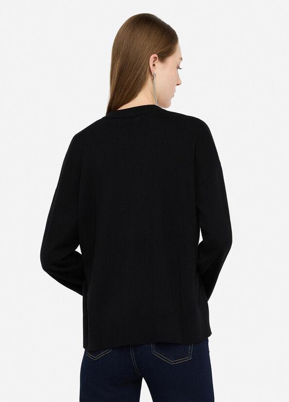 Maglia in misto lana MF5375MA16R 22222 LIU JO WHITE2 