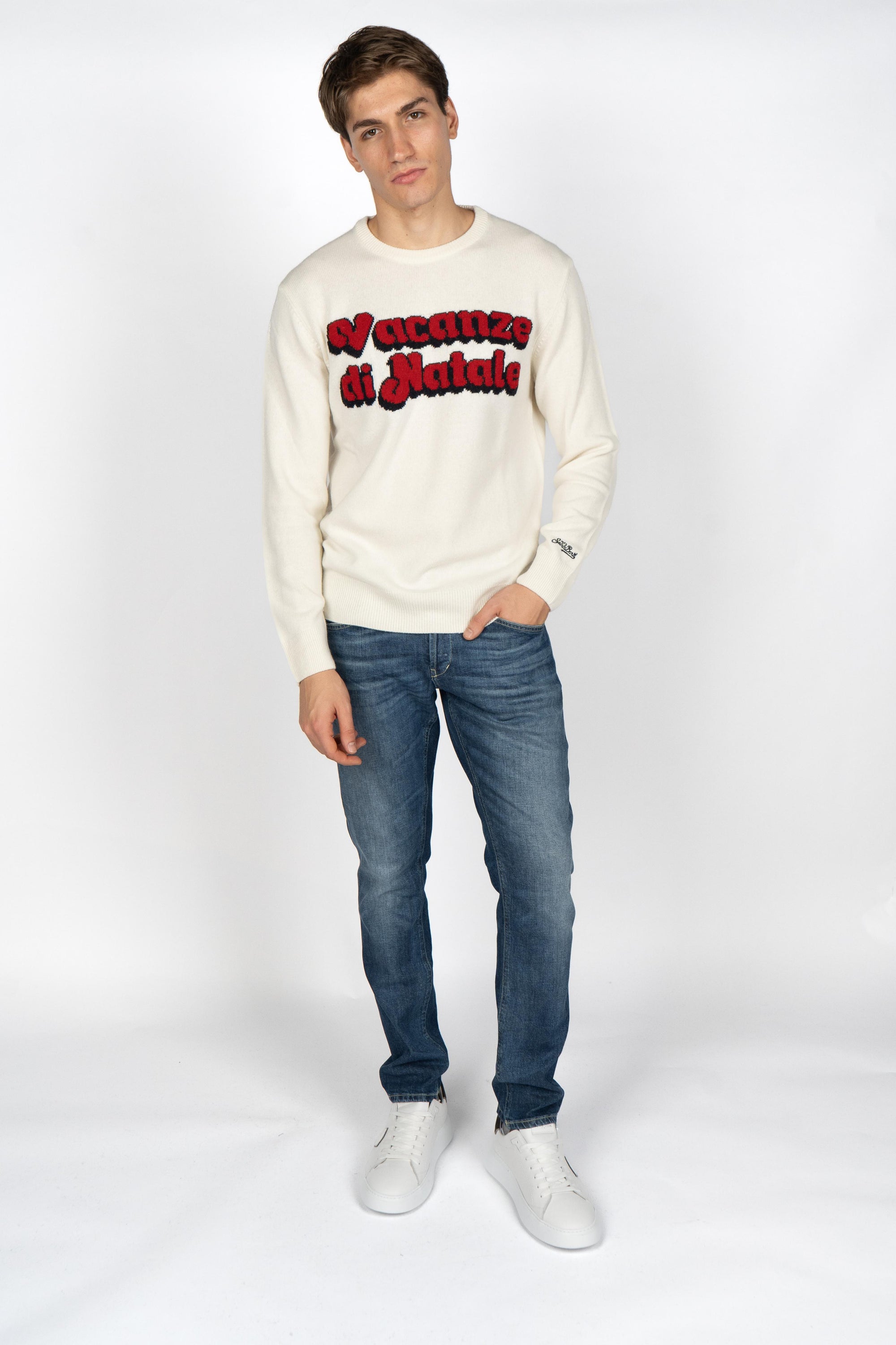 Maglione Heron con jacquard Vacanze di Natale HER0001 02226I MC2 SAINT BARTH 