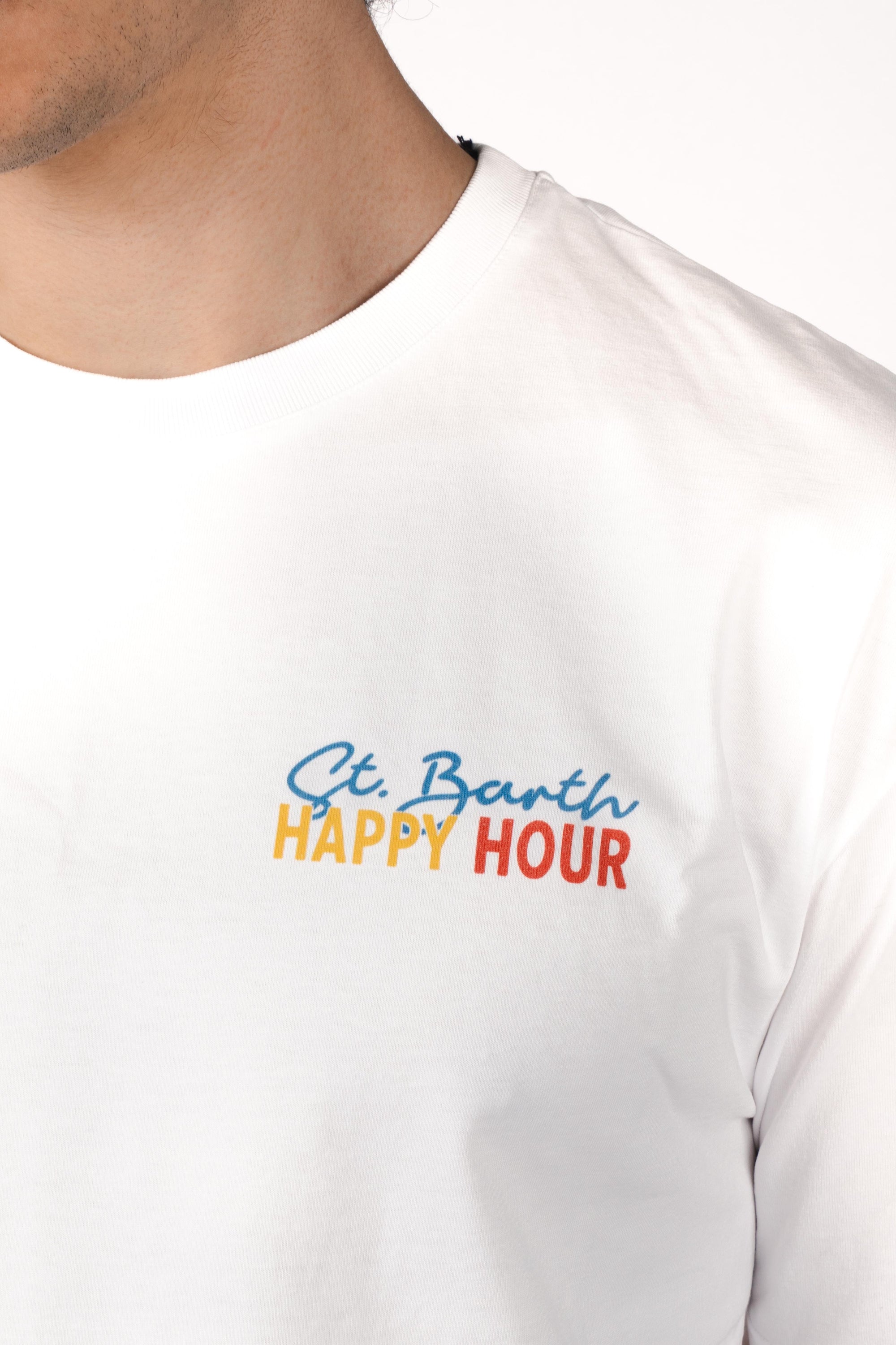 T-shirt Delmar con stampa St. Barth Happy Hour e maxi grafica sul retro DLR0001 04312L MC2 SAINT BARTH 