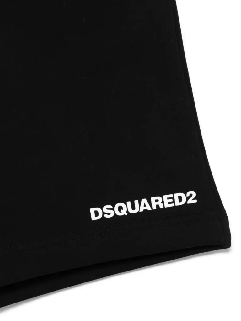 D2Kids Junior Drawstring Logo Shorts Black DQ2738D0094 DQ900 DSQUARED2 