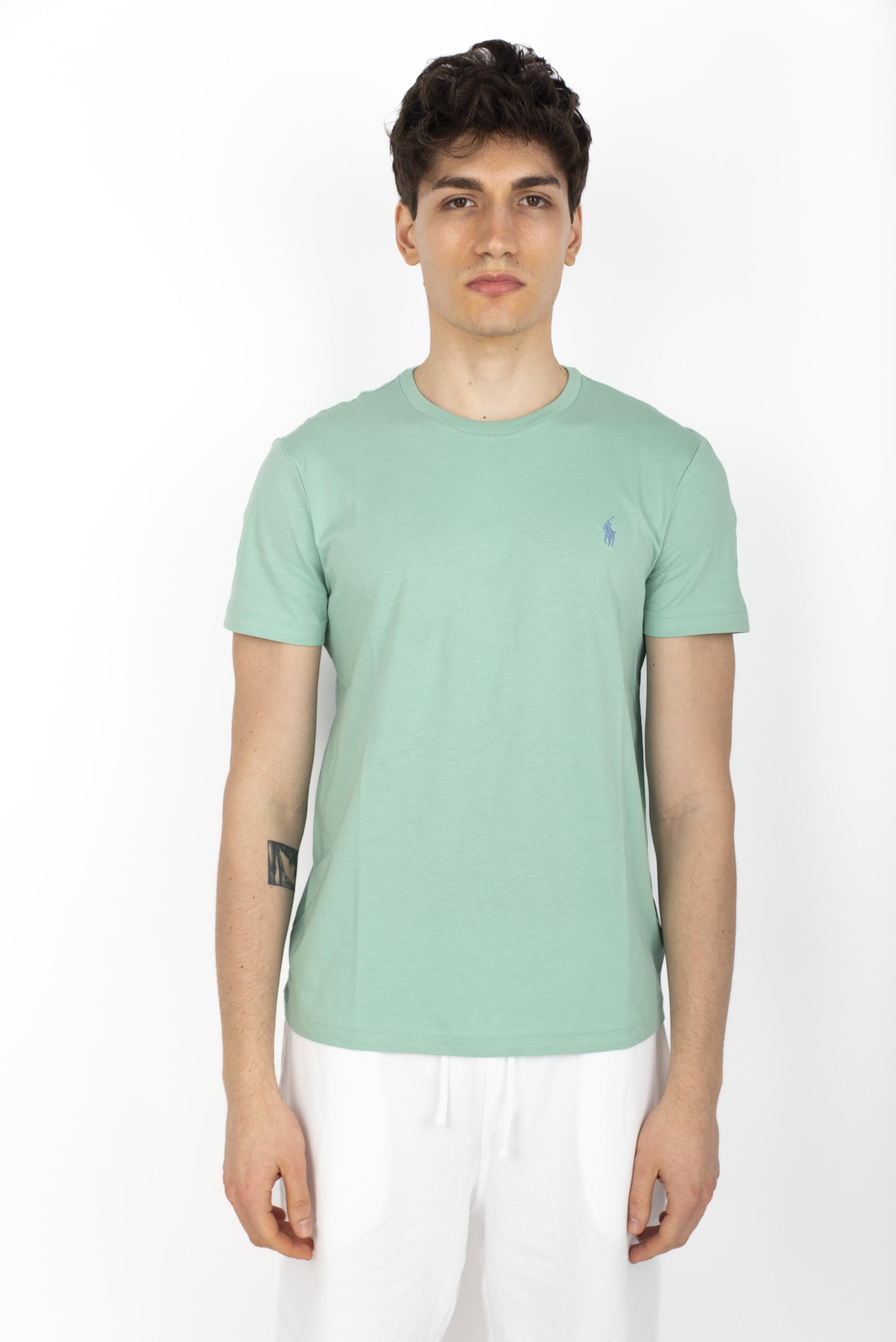 Maglietta in jersey Custom Slim-Fit celadon 710671438 415 POLO RALPH LAUREN 