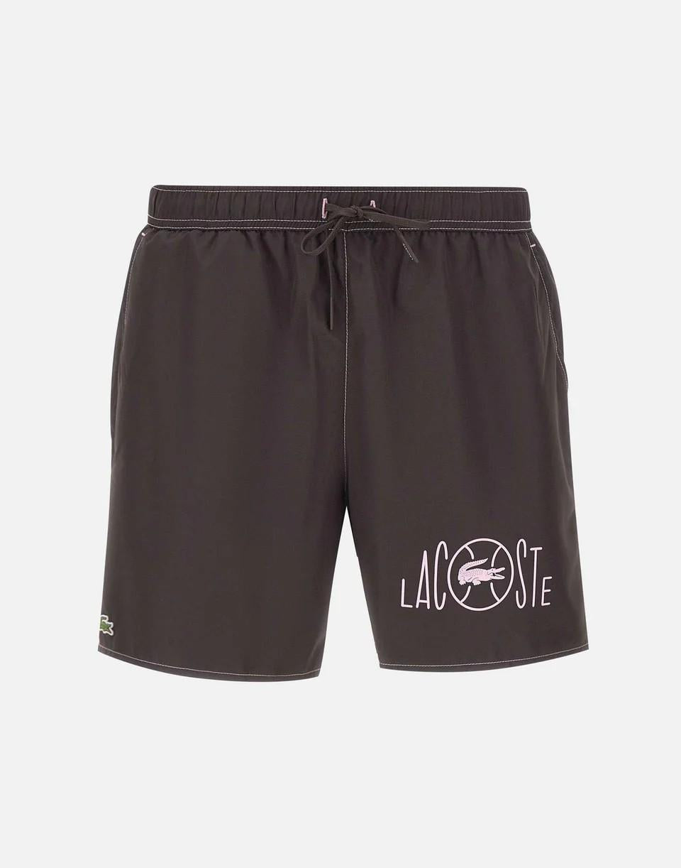 Boxer mare midi con monogramma stampato MH1887 3LA LACOSTE 