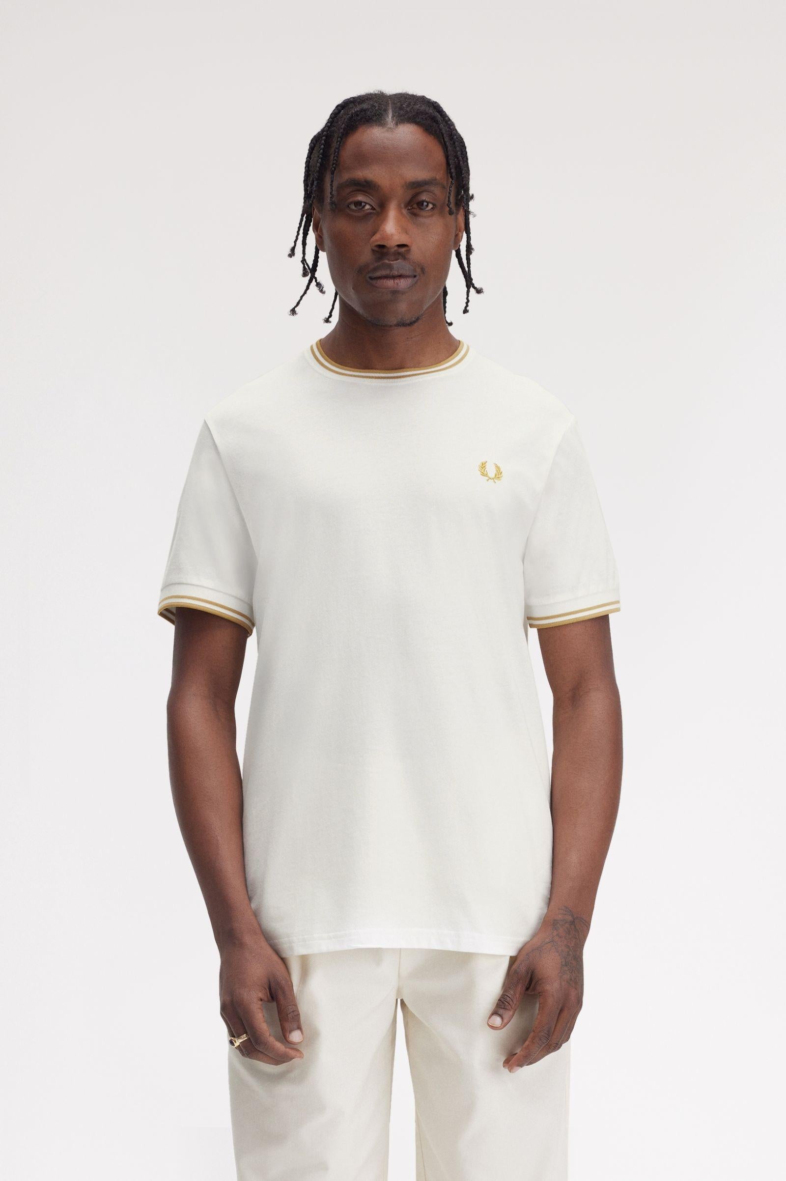T-shirt con doppia riga  M158854 Y53 FRED PERRY 