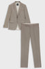 Abito due pezzi slim fit in tessuto elasticizzato con micromotivo