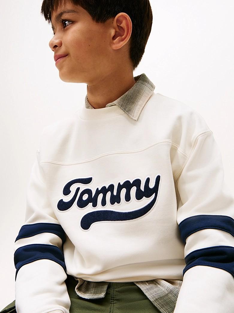 Felpa stile college color block con logo KB0KB09985T YA8 TOMMY HILFIGER 