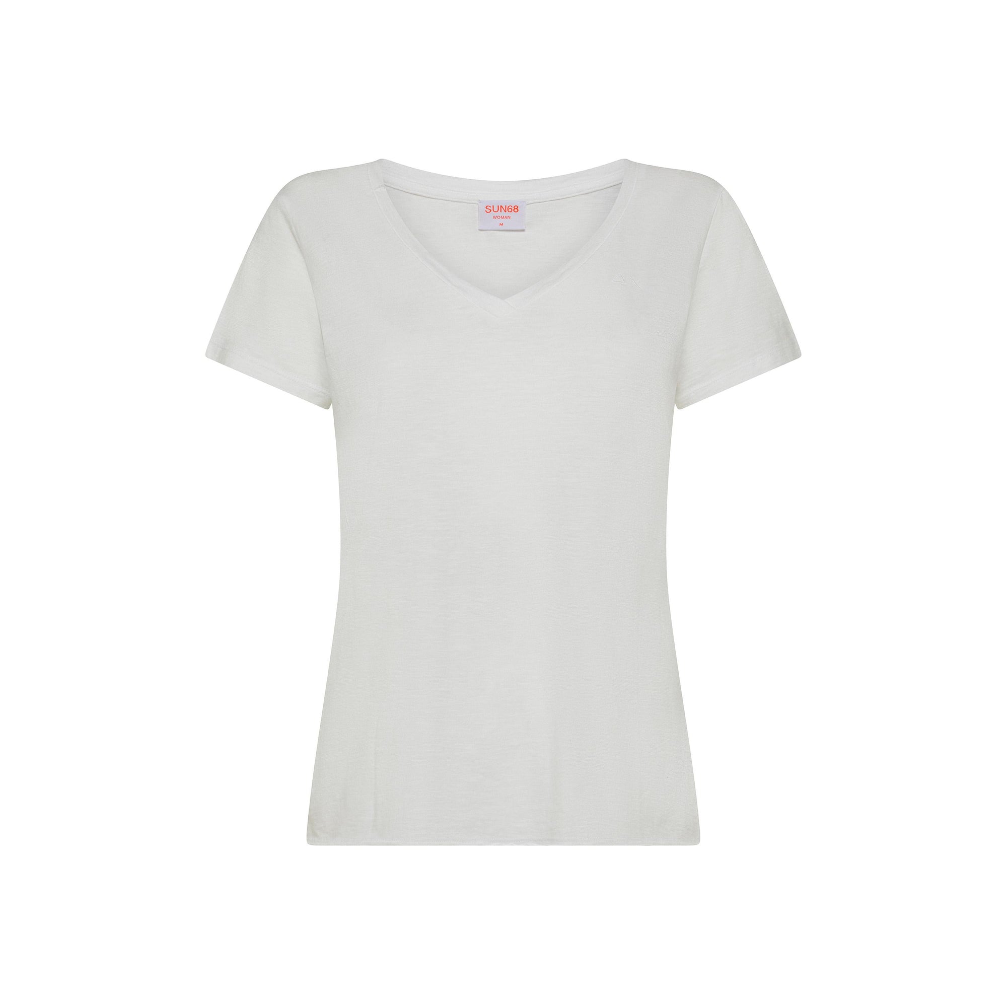 T-shirt con scollo a V in cotone T35240 31 SUN68 
