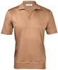 Skipper polo jersey in brown Scottish thread