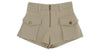 Shorts pinko kids beige con tasche