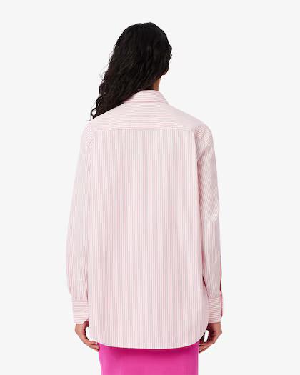 Camicia oversize in popeline di cotone CF0215 FLI LACOSTE 