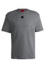 T-shirt regular fit in cotone interlock con logo sovrapposto