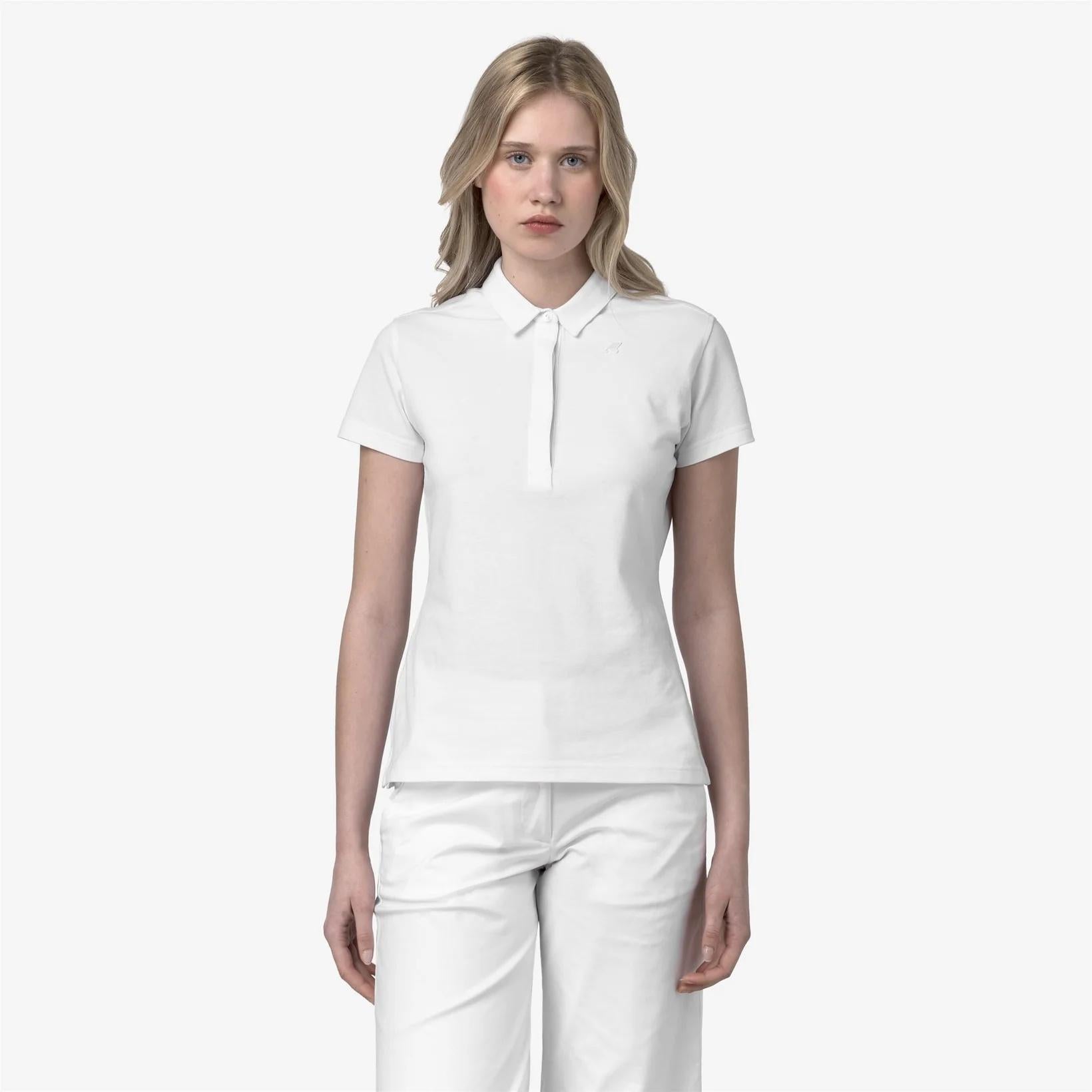 Polo Amedea Pique donna bianco K1127GW 001 K-WAY 