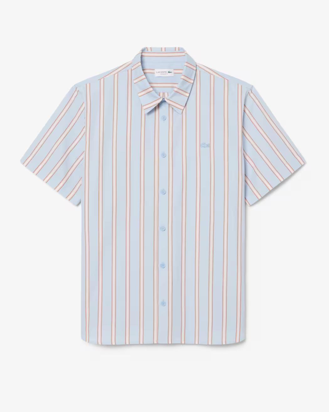 Camicia regular fit in popeline a righe CH2344 ZWV LACOSTE 
