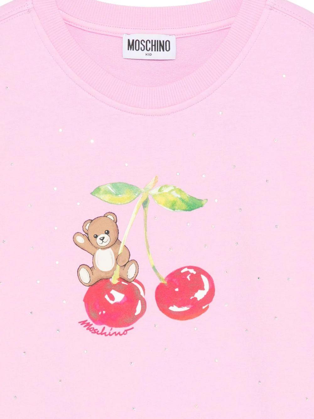 Felpa con stampa grafica Teddy Bear HDF06OLDA25 51473 MOSCHINO KID 