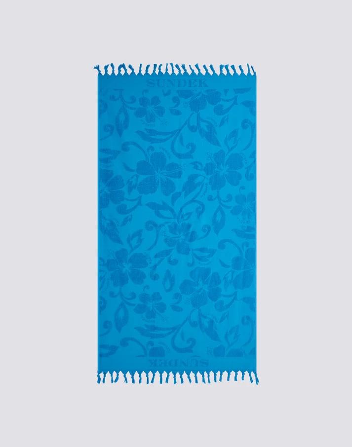 Telo in doppio strato Fouta e spugna con stampa SK23 Bilberry AM367ATC1023 A7423 SUNDEK 