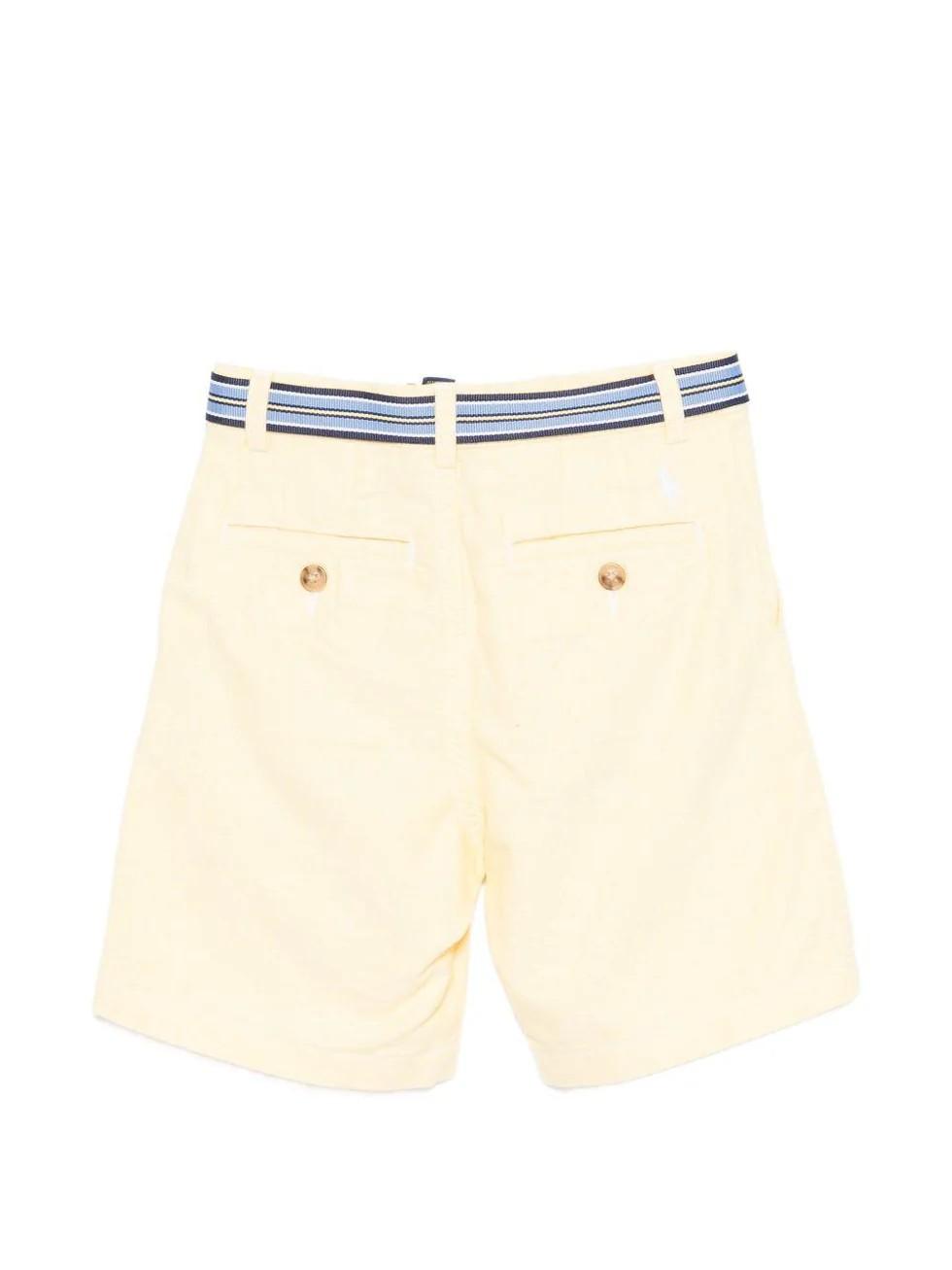 Shorts giallo con cintura a righe 322963291 501 POLO RALPH LAUREN 