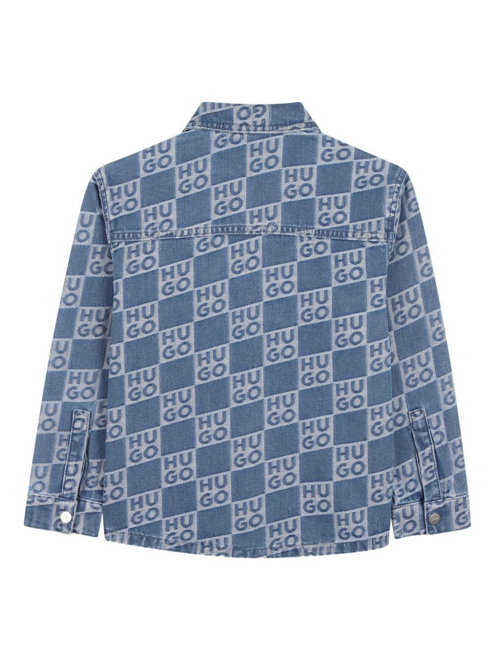 Camicia con monogramma G01004 Z25B HUGO 