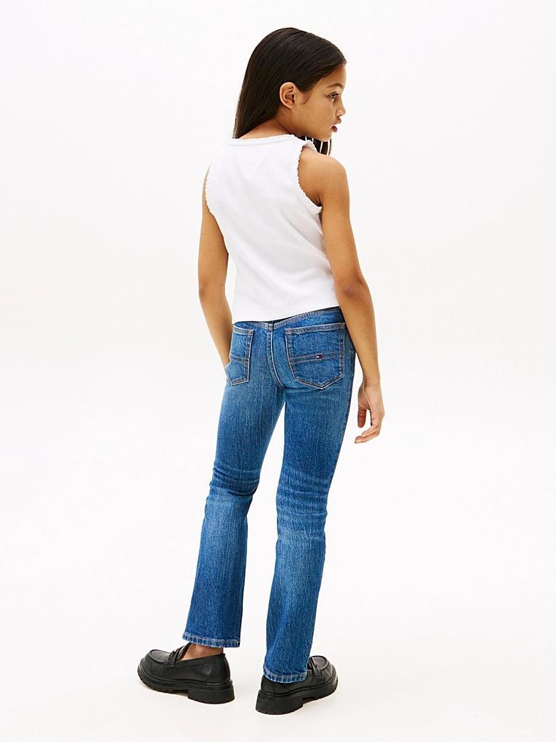Canotta a coste con finiture tramate KG0KG08588J YBR TOMMY HILFIGER 