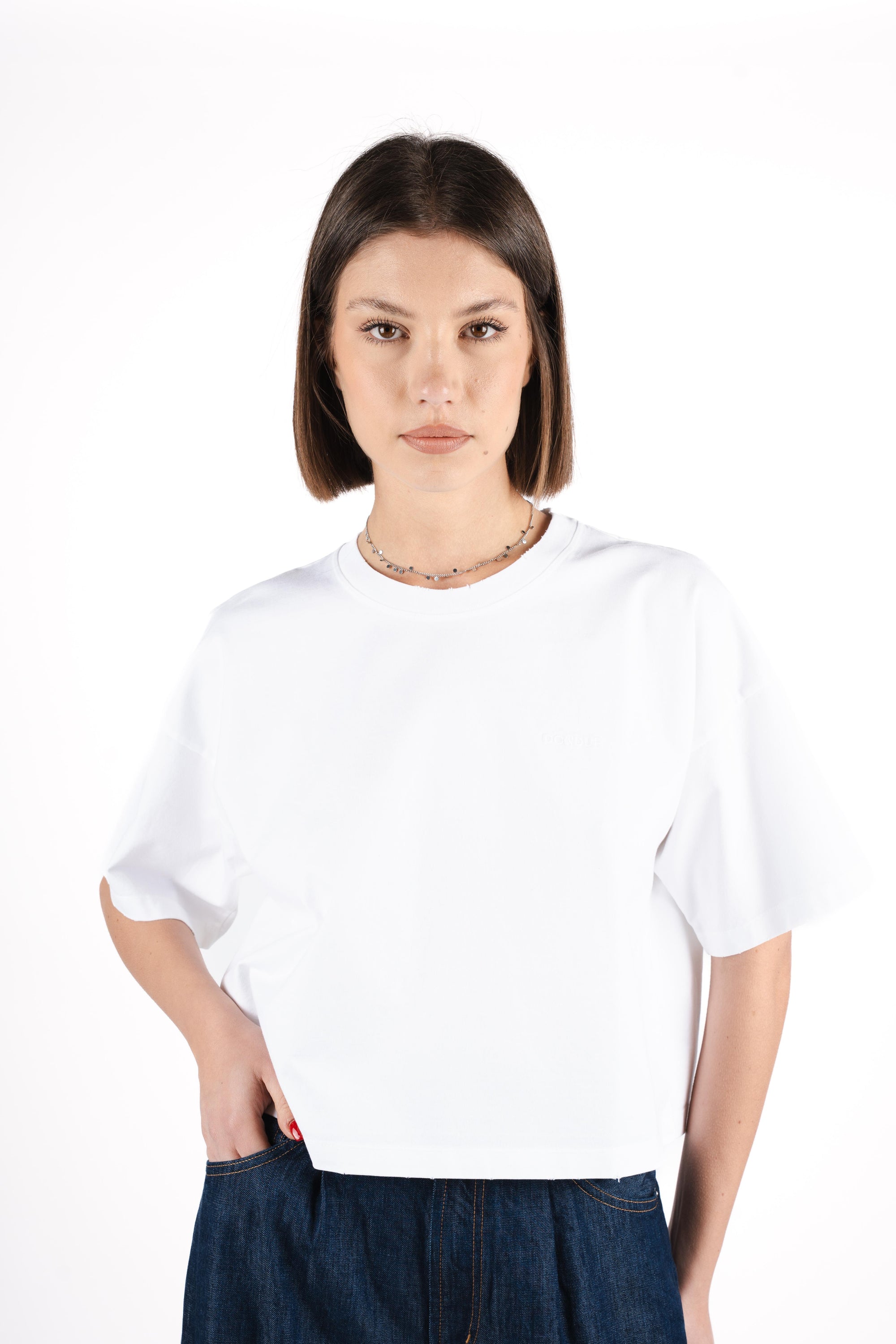 T-shirt girocollo DS077JF0352RMD2 000 DONDUP 