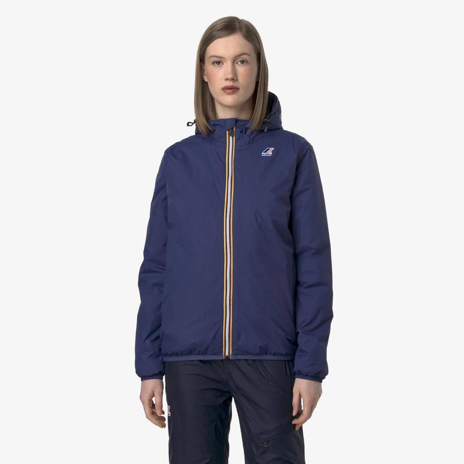 Giacca media calda unisex blu cobalto con materiali riciclati K61273W 867 K-WAY 