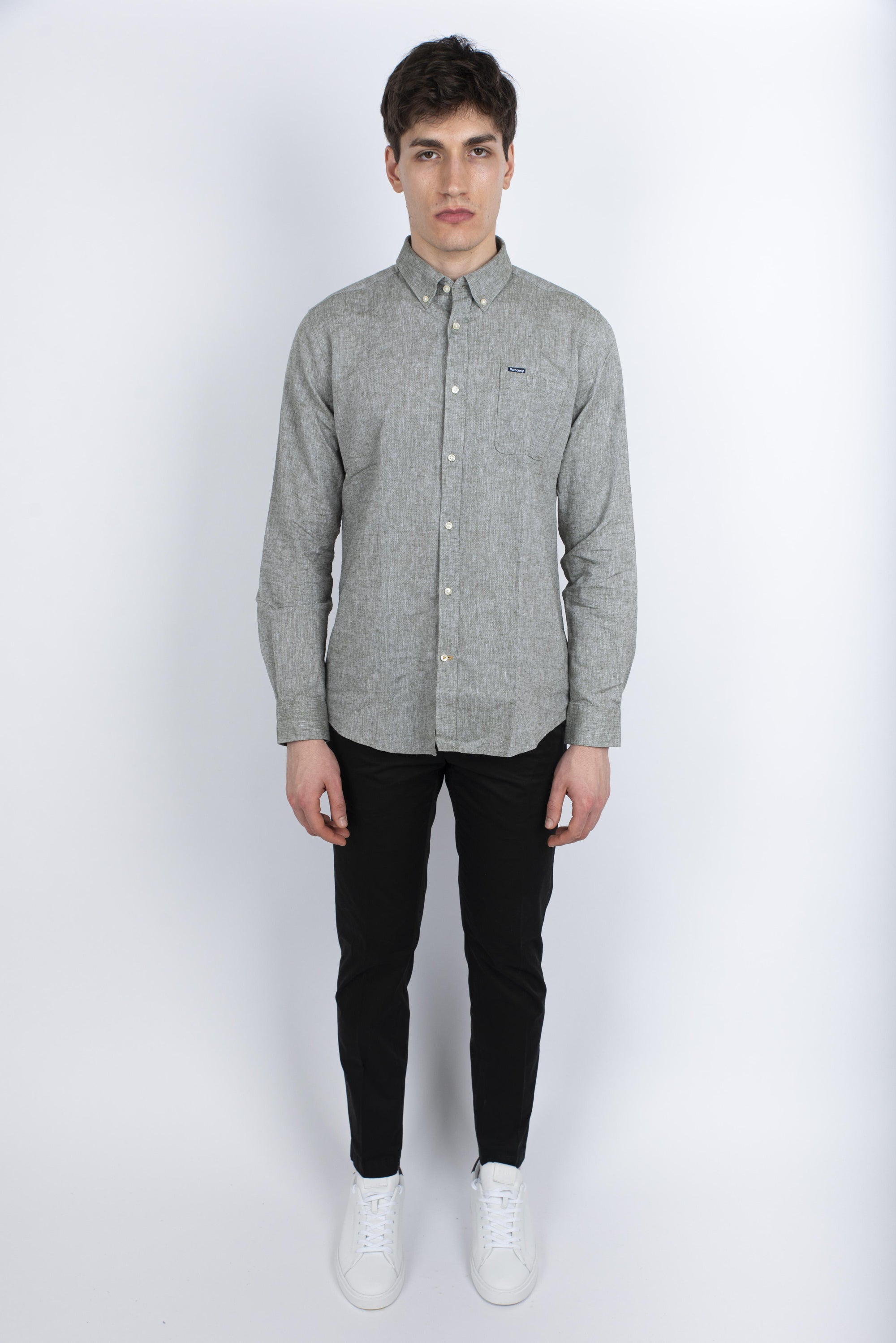 Camicia sartoriale Nelson oliva Barbour MSH5090 OL31 BARBOUR 