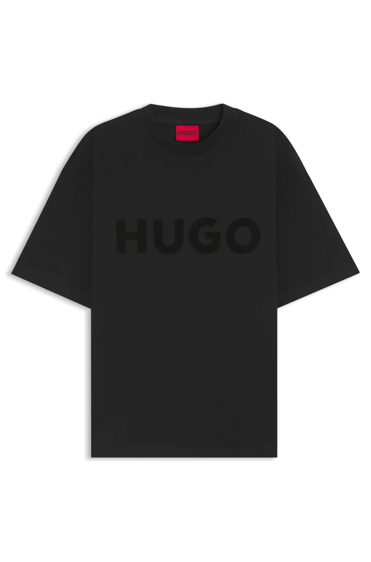 T-shirt oversize in cotone con logo riflettente decorativo 50525765 001 HUGO 