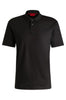 Polo in cotone intrecciato con logo scomposto