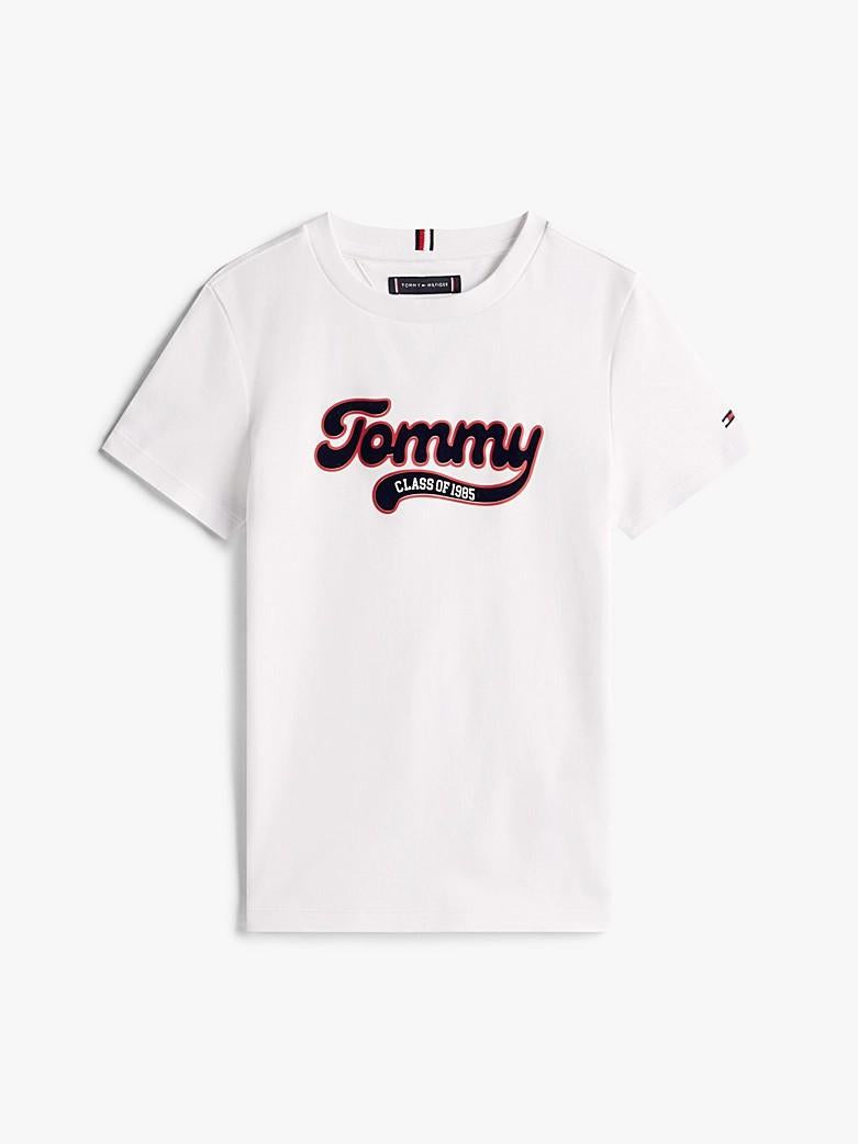 T-shirt Varsity in maglia interlock KB0KB10118J YBR TOMMY HILFIGER 