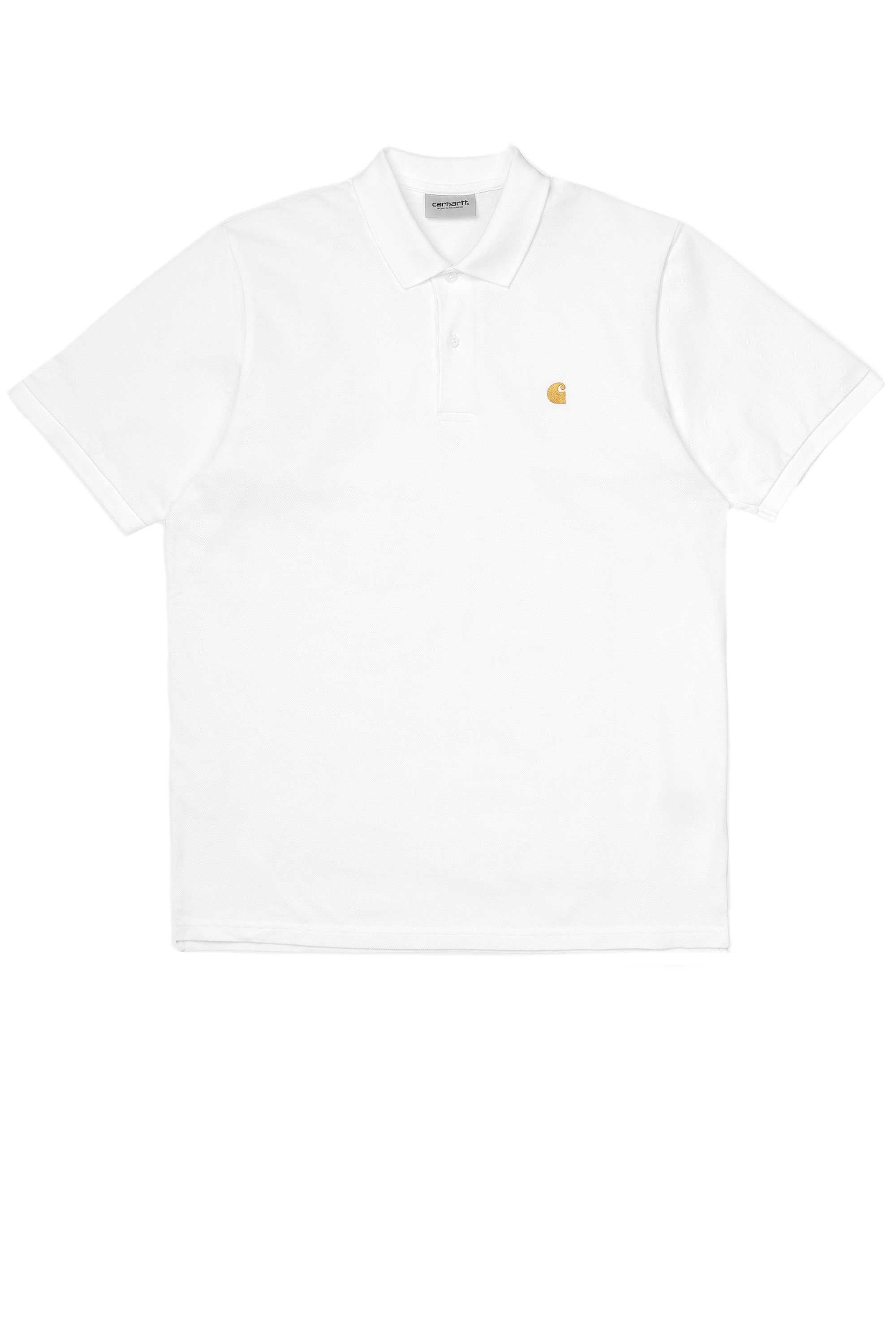 S/S Chase Pique Polo bianca I023807 00RXX CARHARTT WIP 