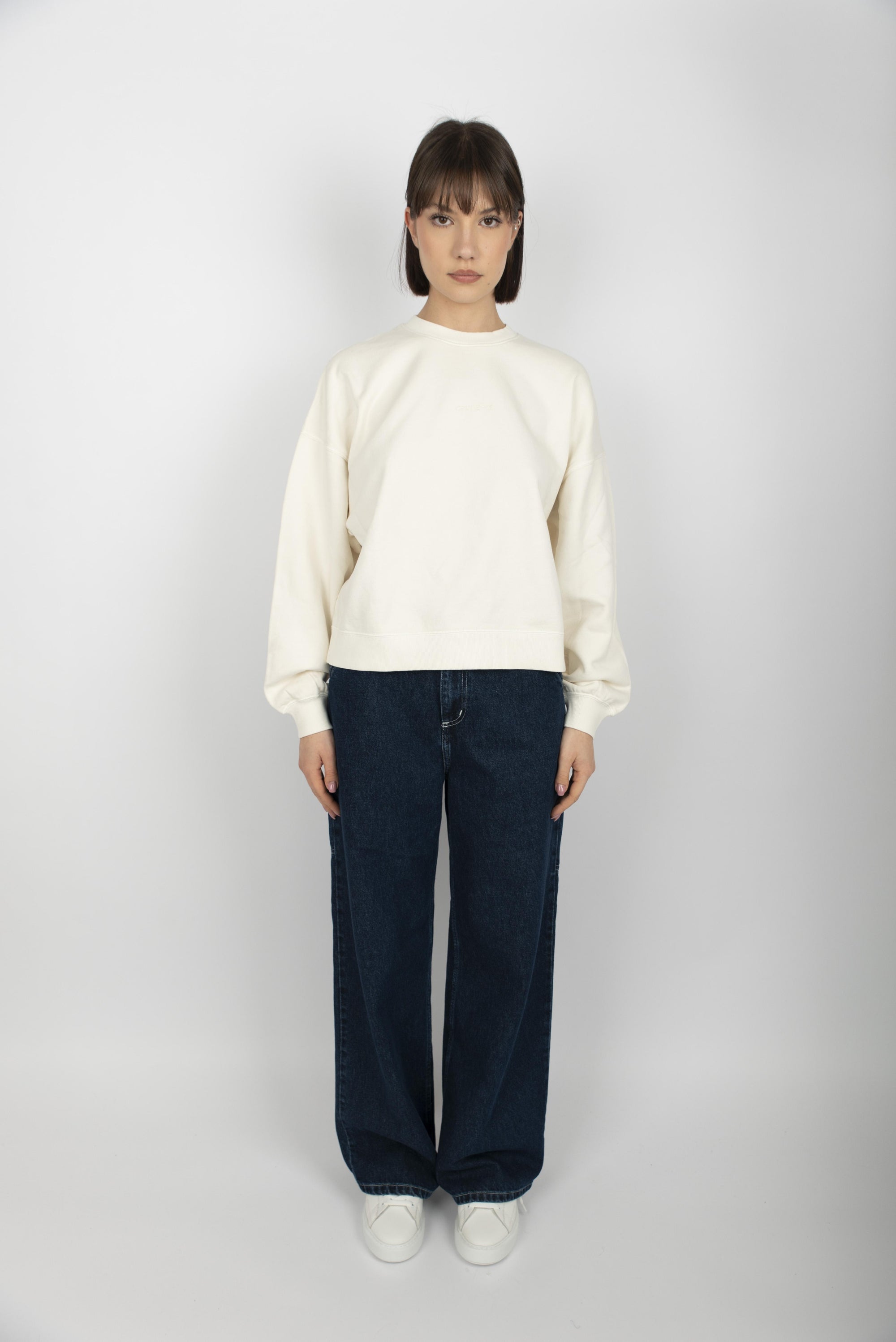 Felpa Women's Benton Sweatshirt wax garment dyed  I034511 D6GD CARHARTT WIP 