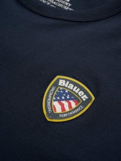 T-shirt con logo gommato 25SBLUH02194 888 BLAUER 