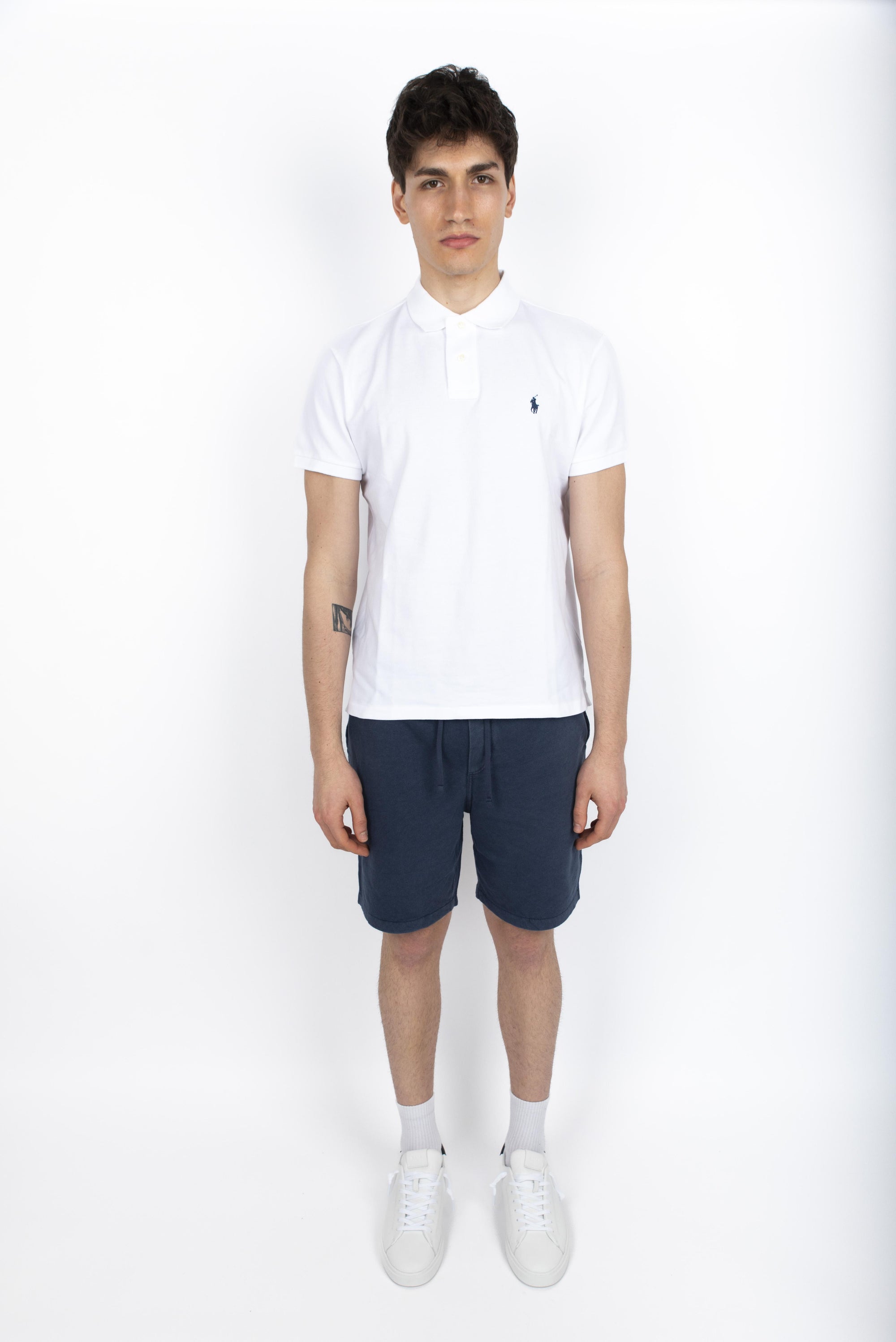 Polo Custom Slim Fit bianca in piquet 710666998 002 POLO RALPH LAUREN 