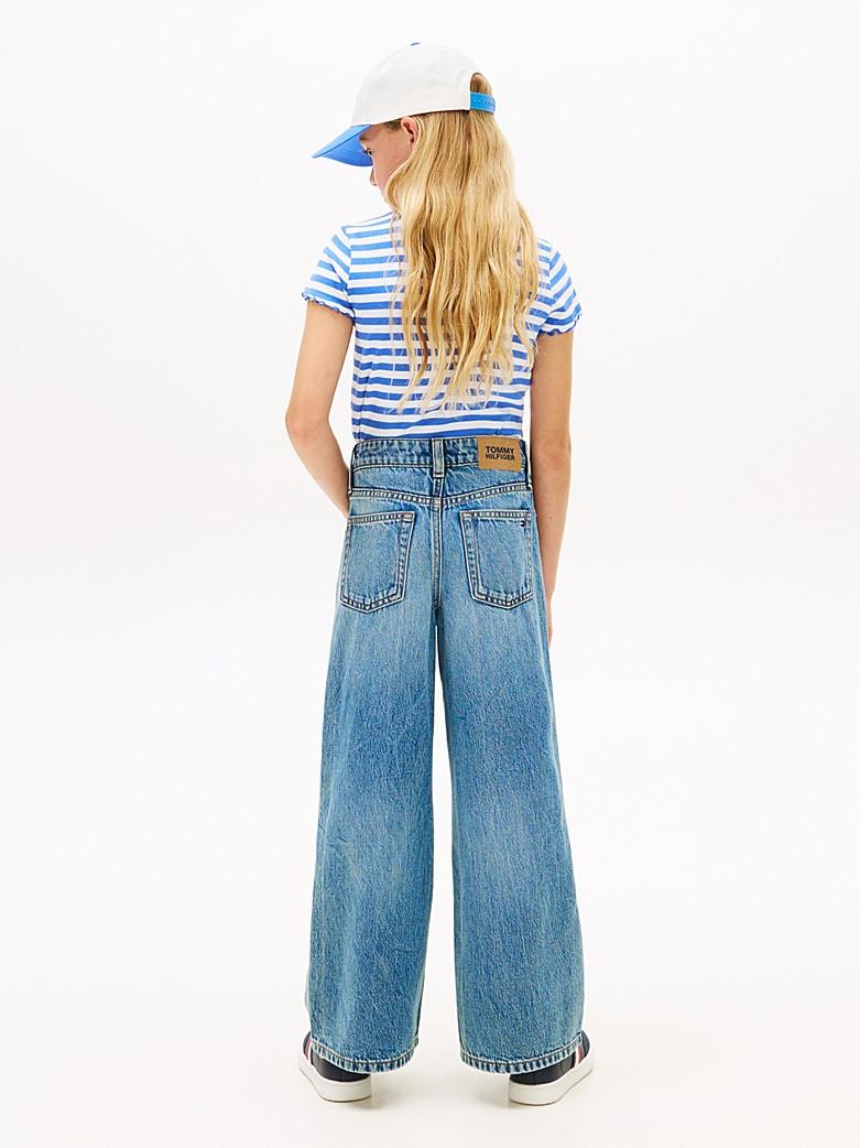 Jeans mabel larghi a vita alta con baffature KG0KG09186T 1A4 TOMMY HILFIGER 