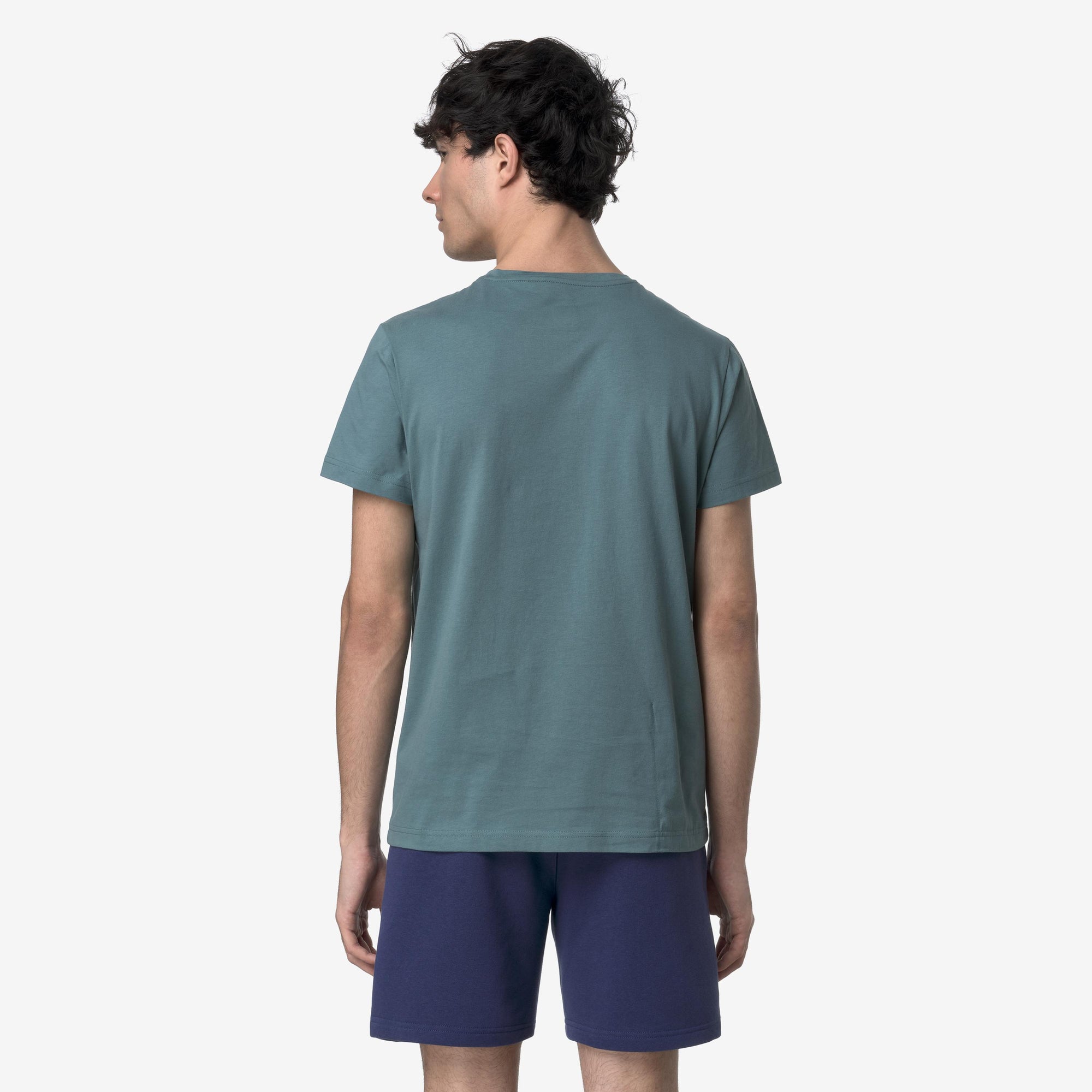 T-shirt unisex verde in cotone con logo K007JE0 H04 K-WAY 