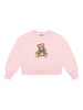 Sweatshirt with satin bow and sequins