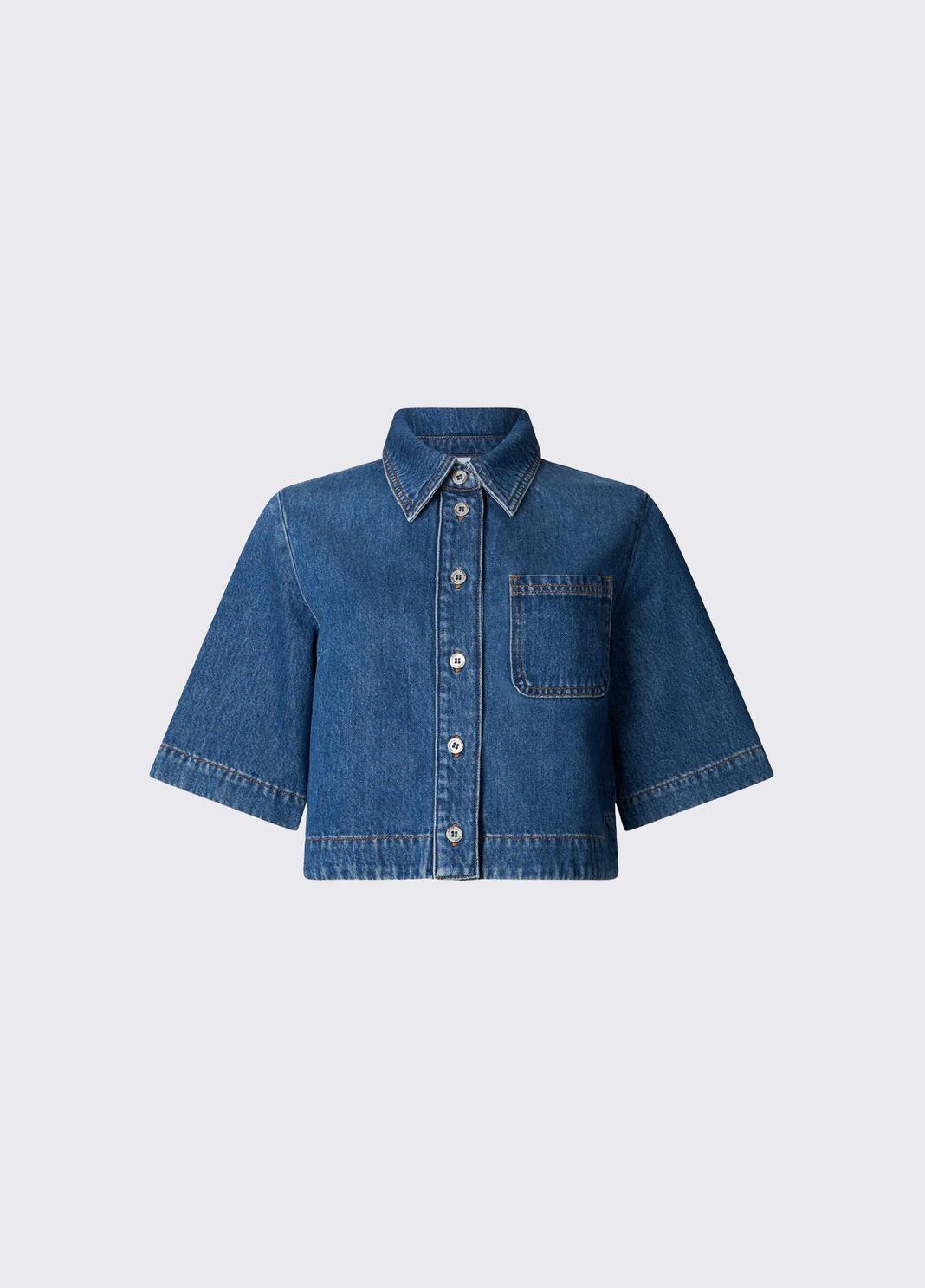 Camicia in denim UA6337D0319 79010 LIU JO BLUE DENIM 