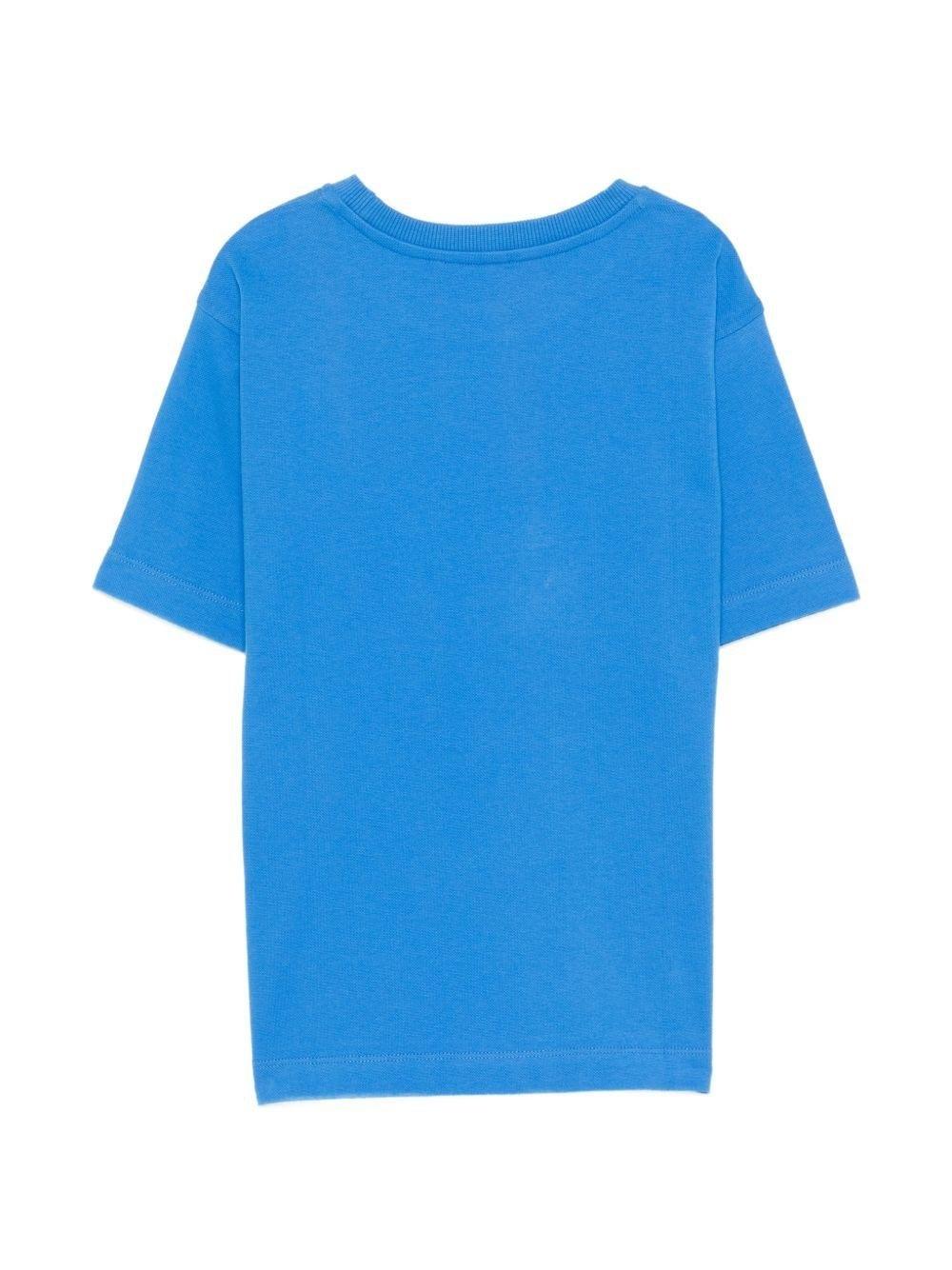 T-shirt con stampa Teddy Bear sul davanti HYM03SLFA07 40630A MOSCHINO KID 