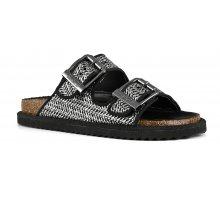 Sandalo rafia laminata con fibbie HCBIOW07 GUN COLORS OF CALIFORNIA 