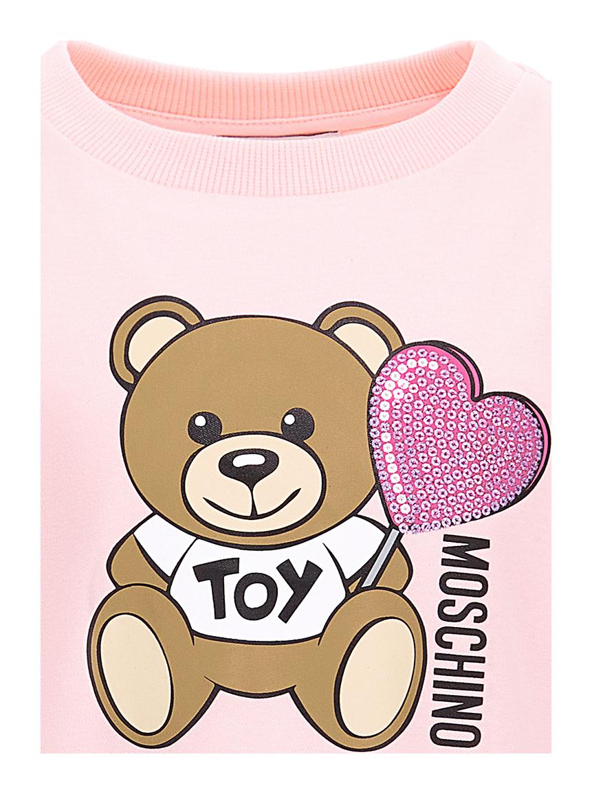 Vestito Teddy Bear con paillettes HDV0G9LAA40 50209 MOSCHINO KID 