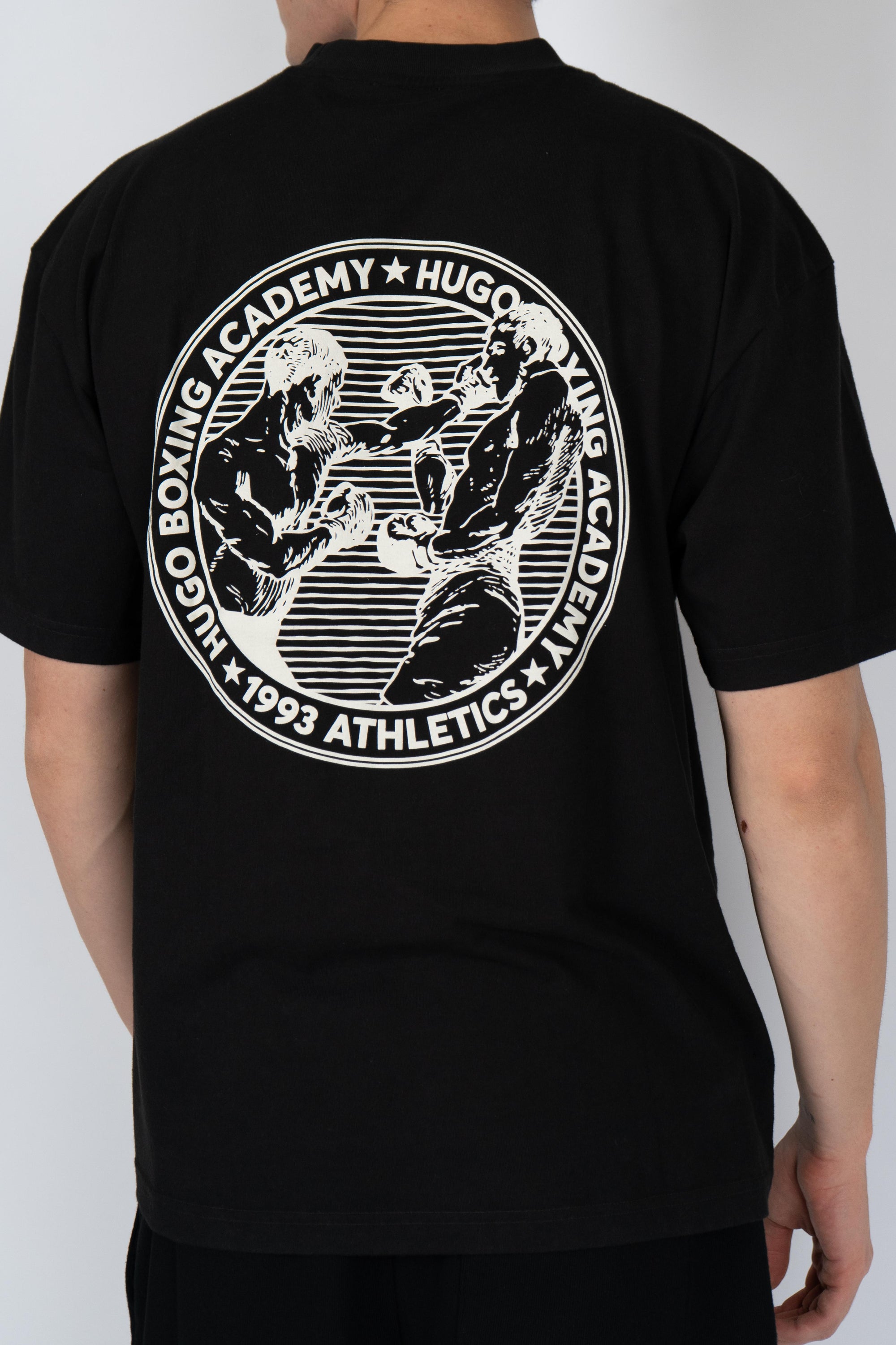 T-shirt in jersey di cotone con grafica ispirata alla boxe 50542366 001 HUGO 