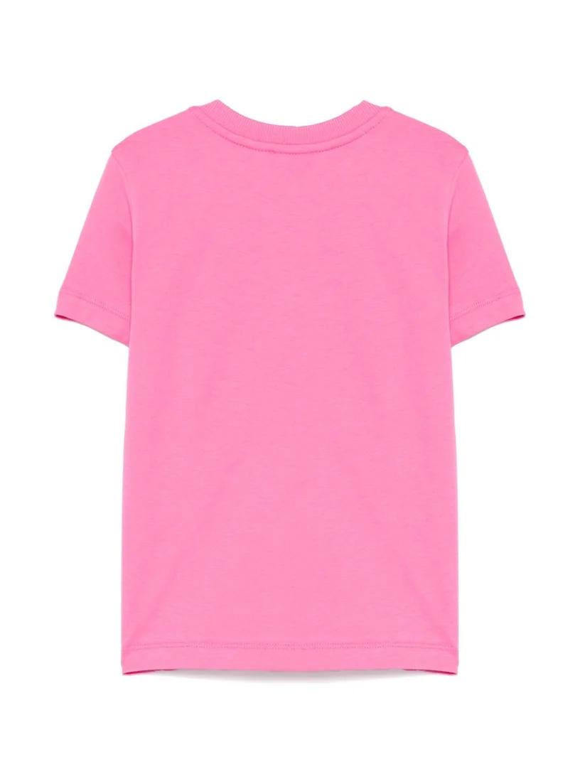 T-shirt con stampa logo Teddy Bear HUM059LAA23 50533A MOSCHINO KID 