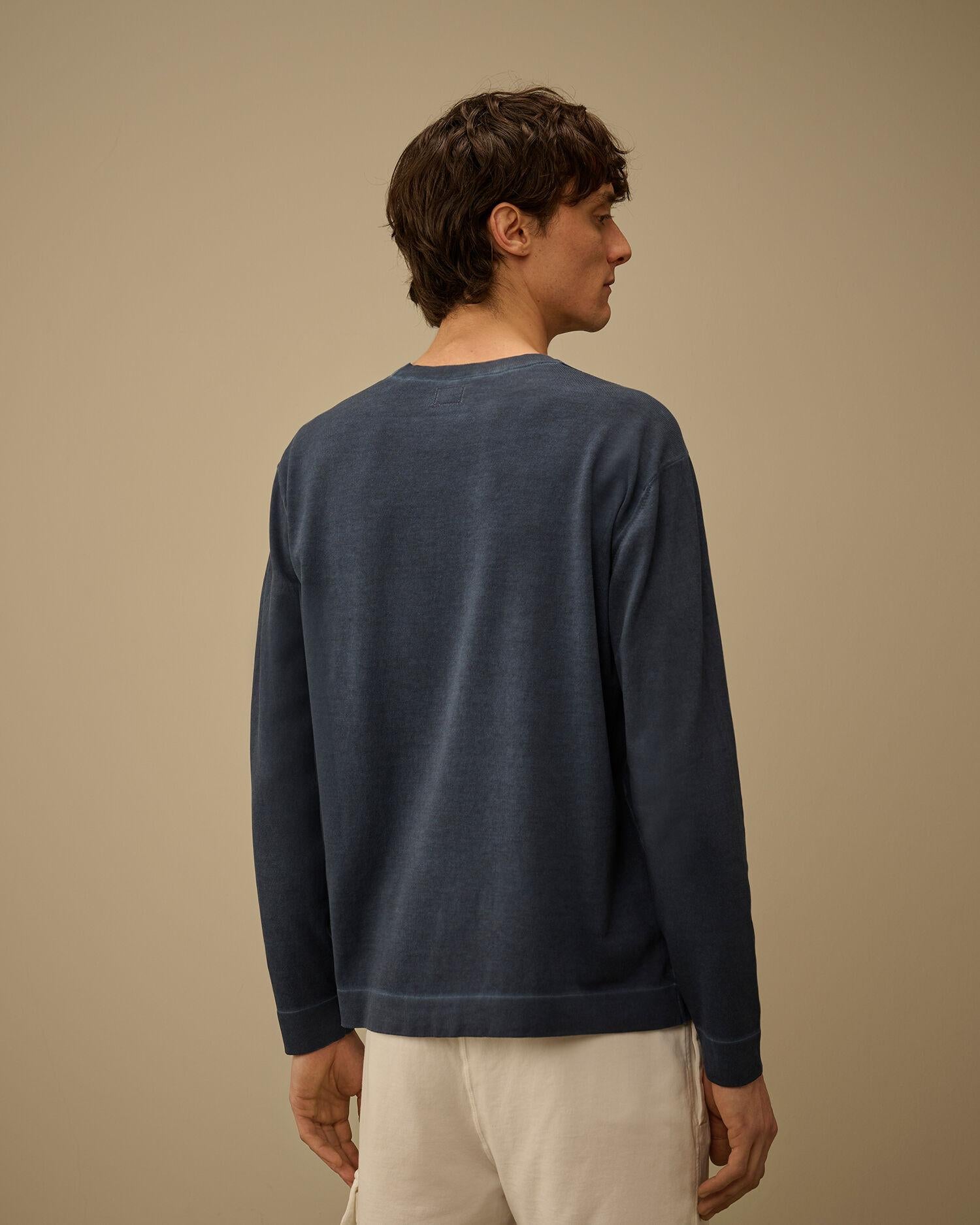 Cotton crepe double dyed crewneck sweater 20CMKN203A 889 C.P. COMPANY 