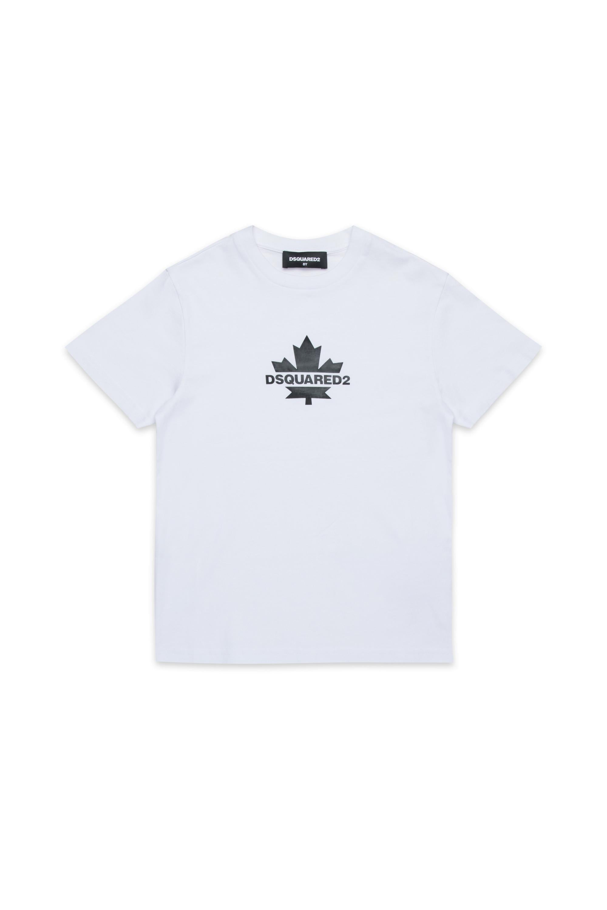 D2Kids Junior Maple Leaf T-shirt White DQ2743D0AC7 DQ100 DSQUARED2 
