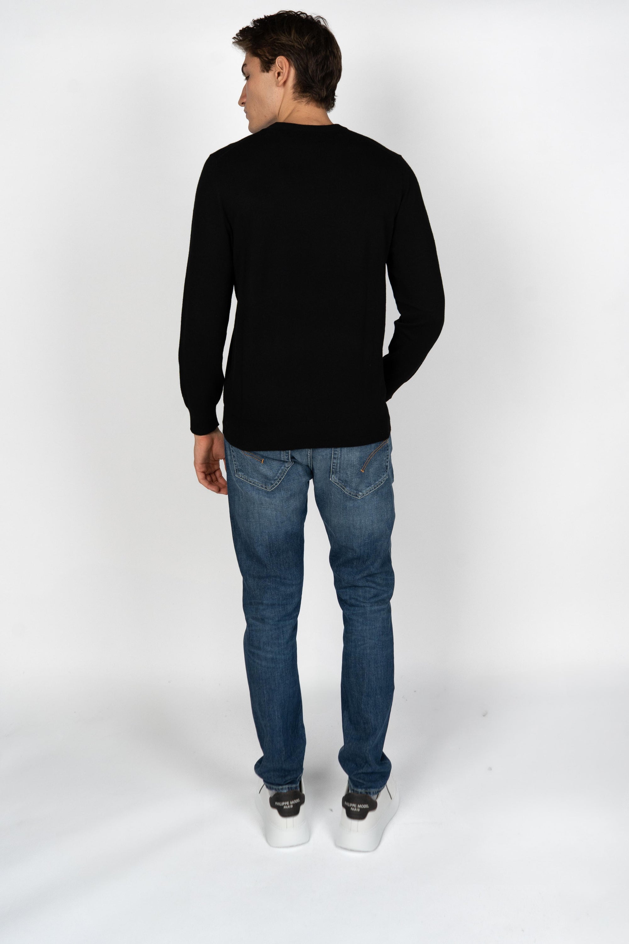 Maglione a girocollo Heron Light con ricamo Champagne HER0024 03481I MC2 SAINT BARTH 