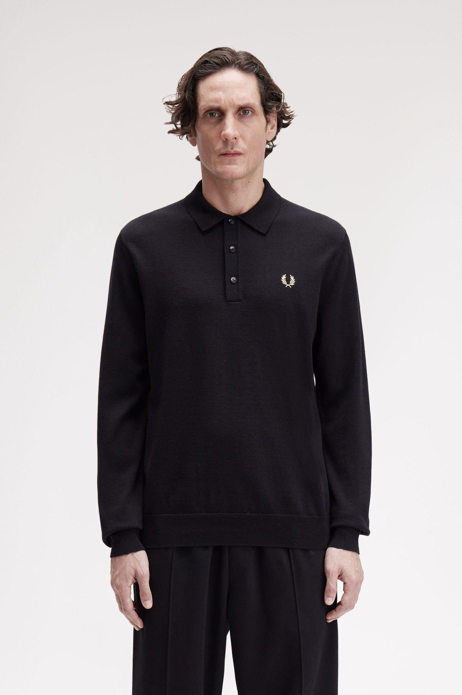 Polo in maglia a maniche lunghe K453555 220 FRED PERRY 