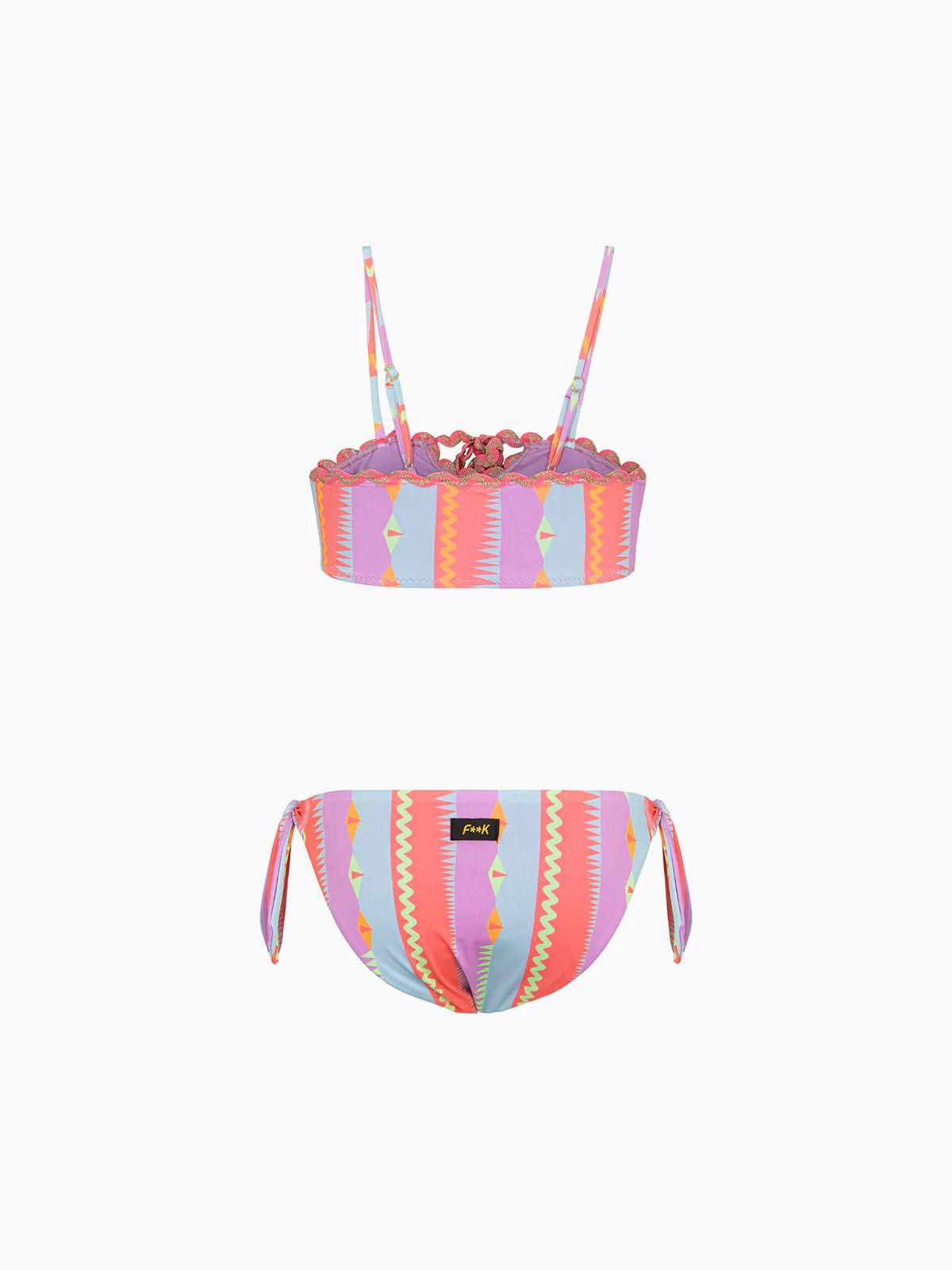 Bikini Bambina F**K Top fisso con Slip Fisso Fantasia FJ26SG0331X 24 F**K 